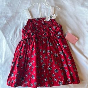 Sweet patriot BABY GIRL dress blue stars red size 18 months BRAND NEW